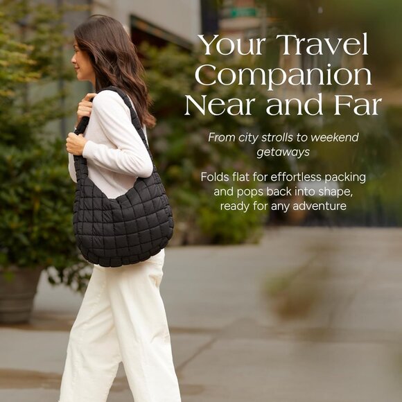 Crossbody Bag Quilted Puffer Soft Travel Stylish Organizer - Picture 5 of 7